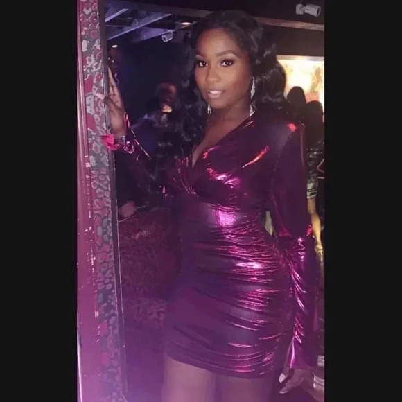 House of CB Metallic Pink Mini Dress - Picture 4 of 6